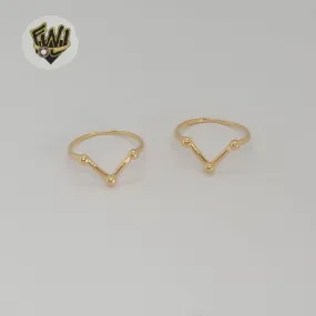 (1-3051-1) Gold Laminate - Triangular Balls Ring - BGF