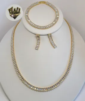 (1-6412) Gold Laminate - Zircon Eternity Set - BGO