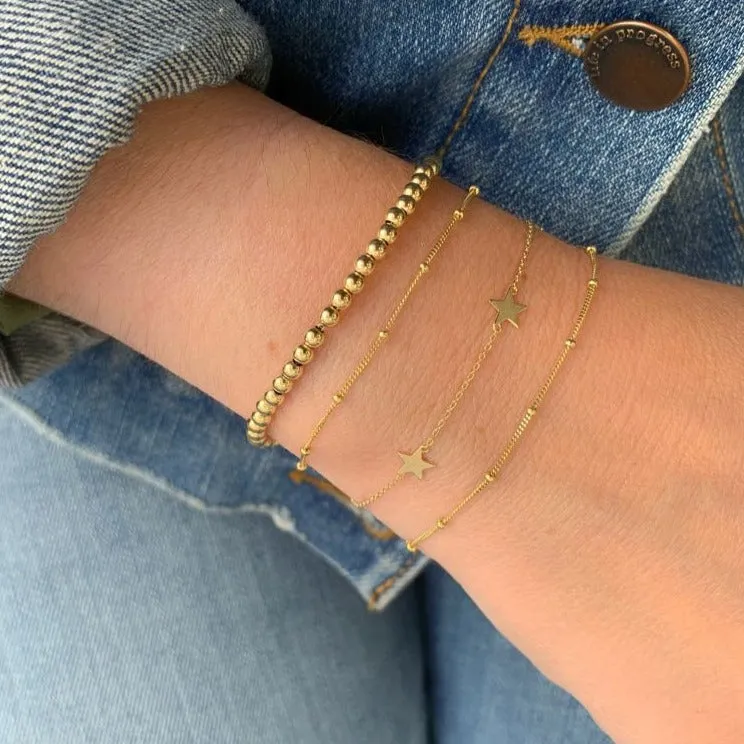 10K Gold Satellite Bracelet