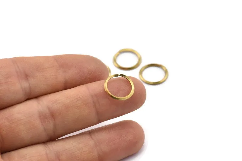 13mm Jump Ring, 24 Raw Brass Jump Rings (13x1.3mm) E155