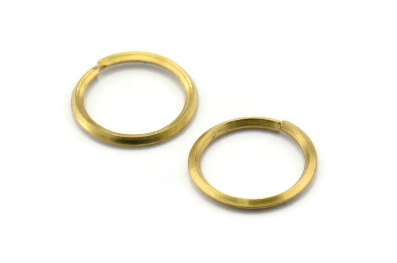 13mm Jump Ring, 24 Raw Brass Jump Rings (13x1.3mm) E155