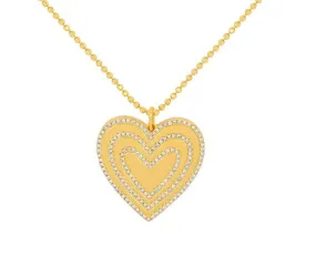 14K Gold Love Struck Diamond Pendant