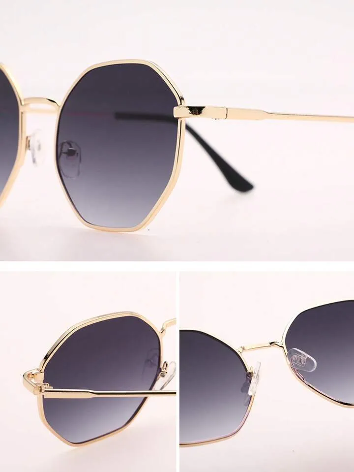 2pcs geo frame sunglasses in multi