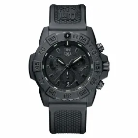 45MM LUMINOX NAVY SEAL BLACKOUT CHRONOGRAPH QUARTZ WATCH WITH BLACKOUT ARABIC DATE DIAL