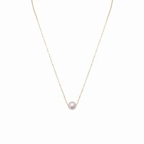 8mm Golden Single Pearl Necklace