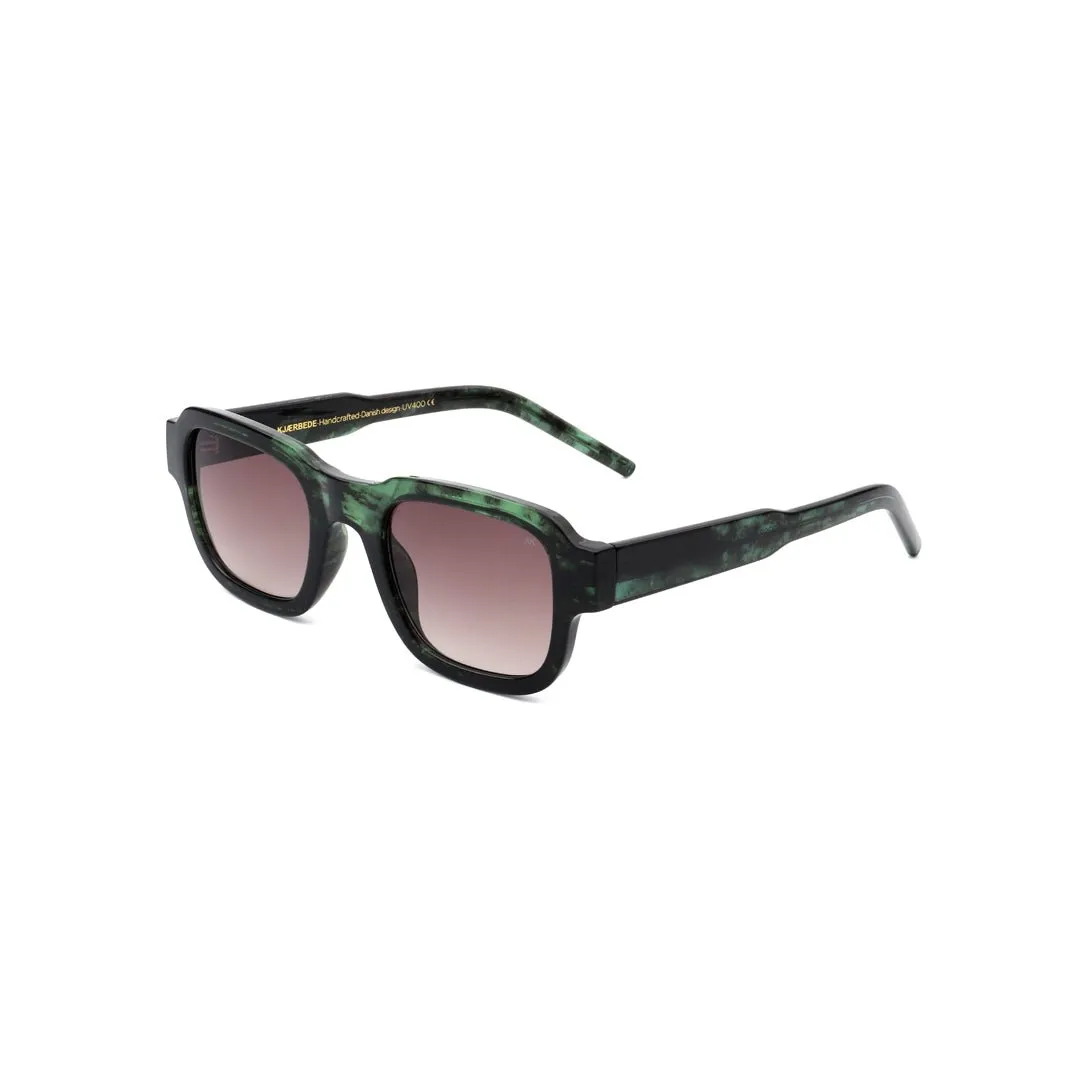 A. Kjrbede sunglasses Halo Green Marble Transparent