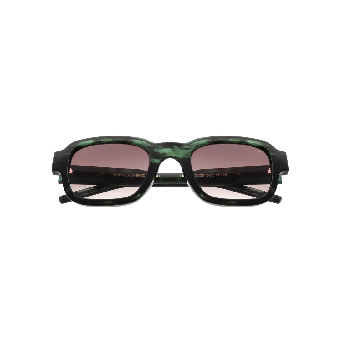 A. Kjrbede sunglasses Halo Green Marble Transparent