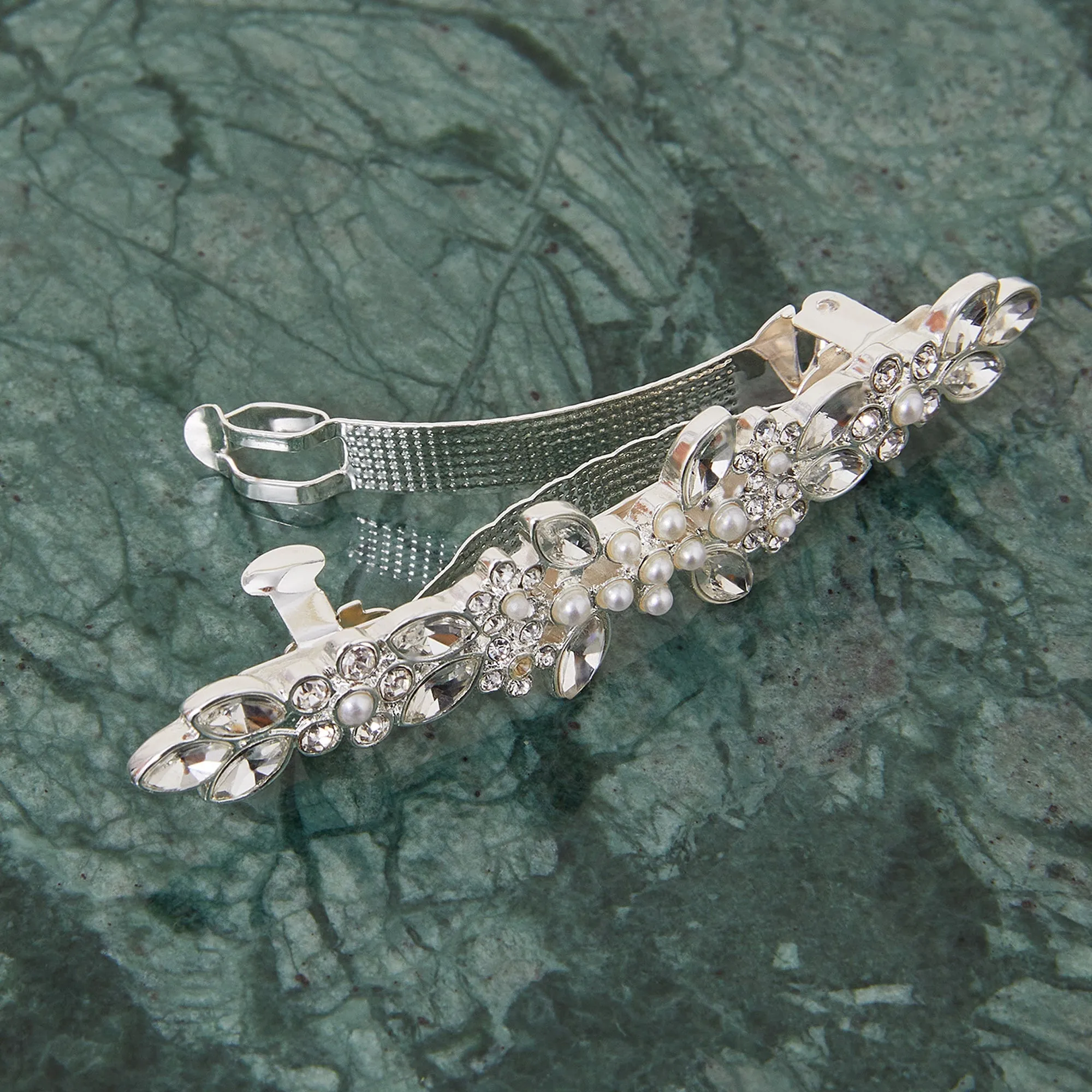 Accessorize London Pearl And Crystal Barrette Clip