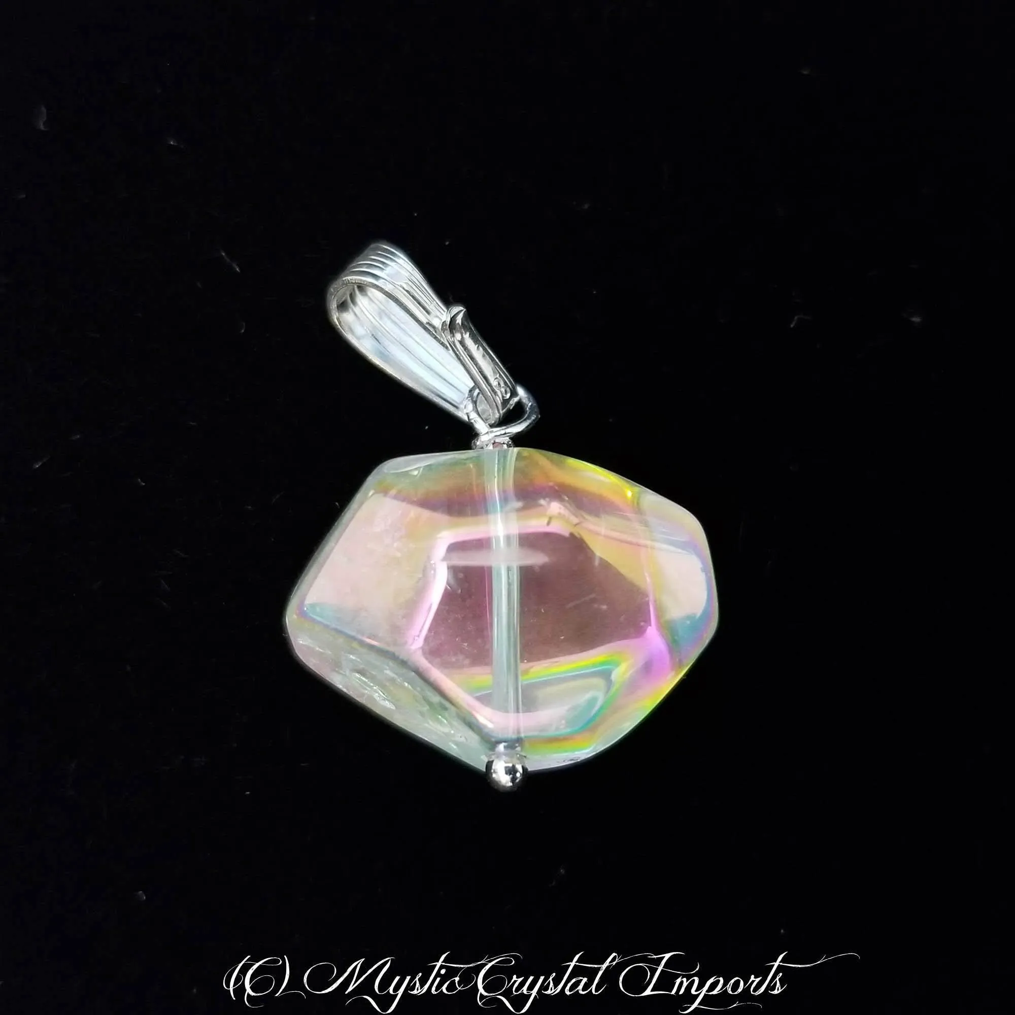 Angel Aura Quartz Nugget Bead Pendant