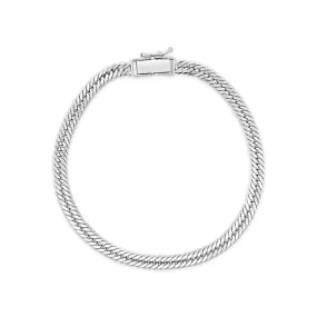 Aura by Martin Binder Platinum 4.3mm 12 Cut Link Chain Bracelet