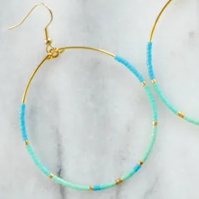 Big Beaded Hoops - ARUBA