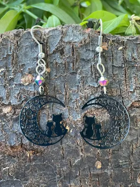 Black Cat Earrings