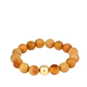 BUDHAGIRL | Varnished Wood Beaded Bracelet