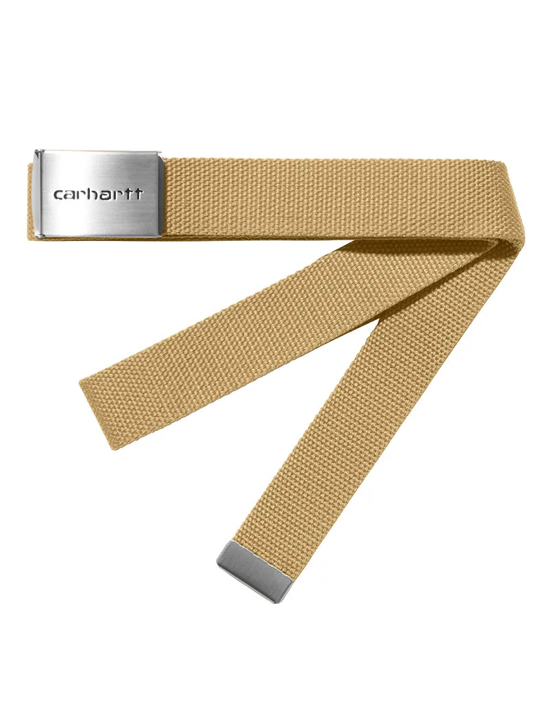 Carhartt WIP Clip Belt Chrome Bourbon