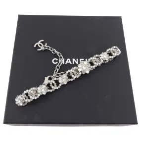 Chanel 15A Salzburg Silvertone Strass CC Choker Necklace