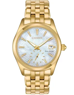 Citizen Eco-Drive Womens Corso -  Gold-Tone  - Mother of Pearl - Bracelet