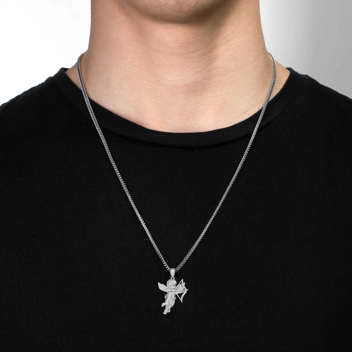 Cupid Pendant - White Gold