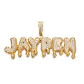 Custom Driiping Font letter pendant