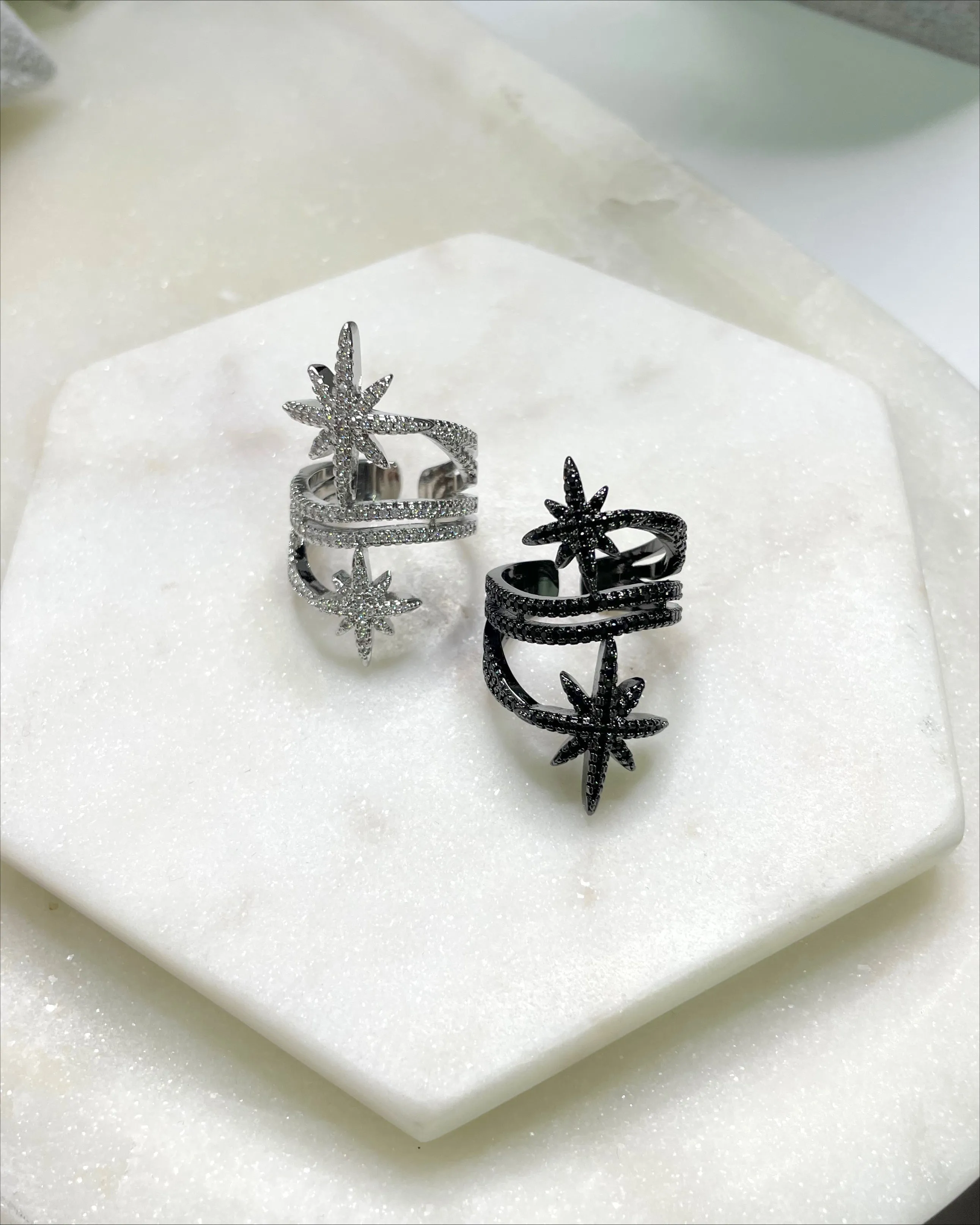 Double star adjustable ring