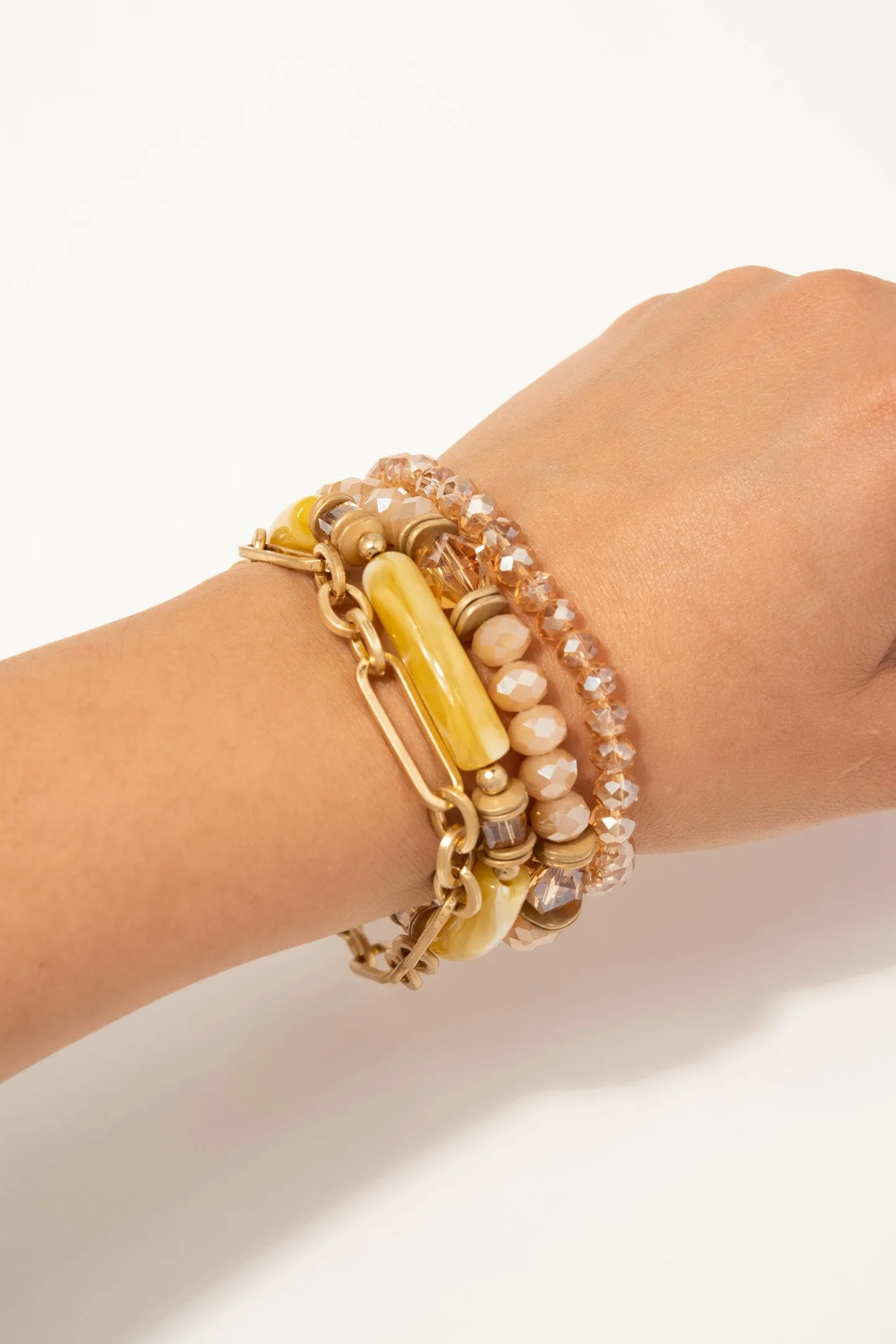 Elle 4-Piece Stretch Bracelet - Gold