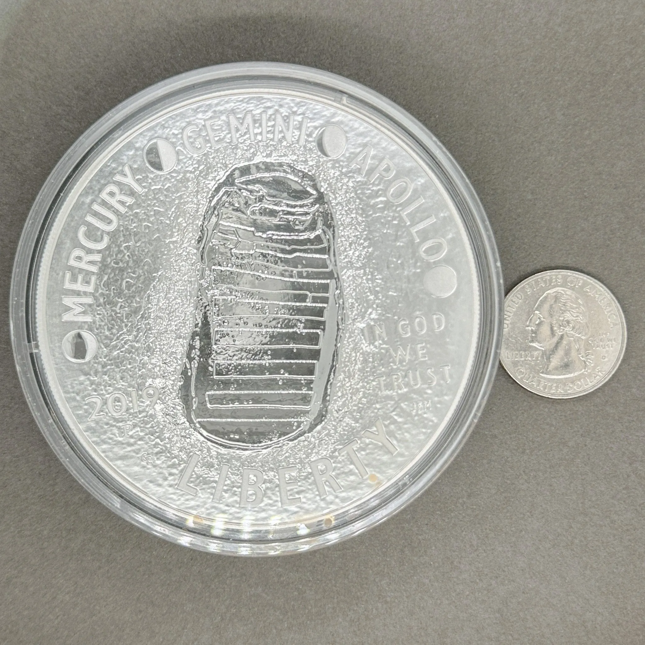 Estate 0.999 Fine Silver 2019 Apollo 5 oz Dollar Coin B