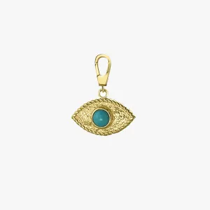 Evil Eye Charm | 14K Solid Gold