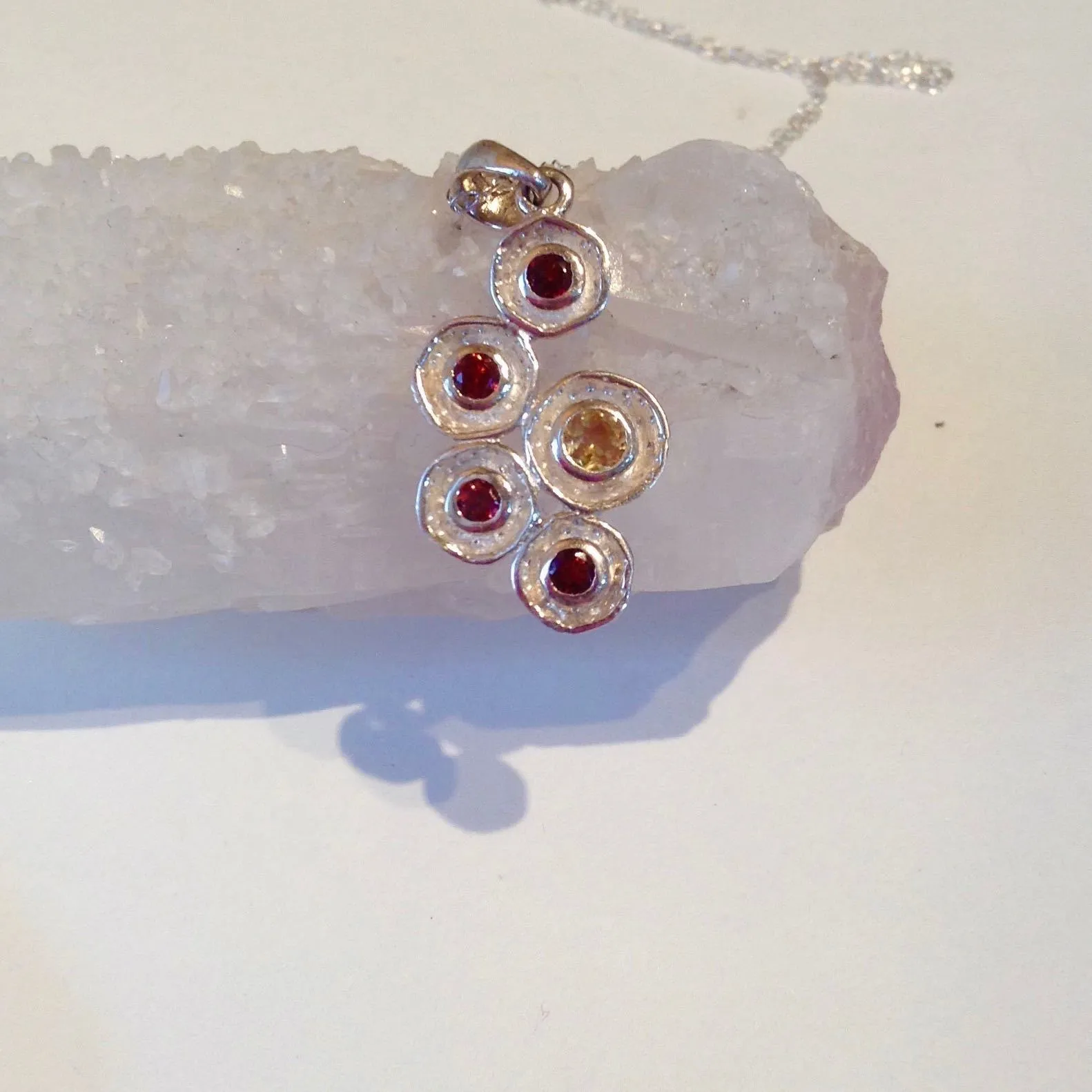 Fall for Me Citrine and Garnet Pendant