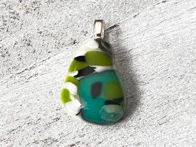 Fused Glass Pendant~Green