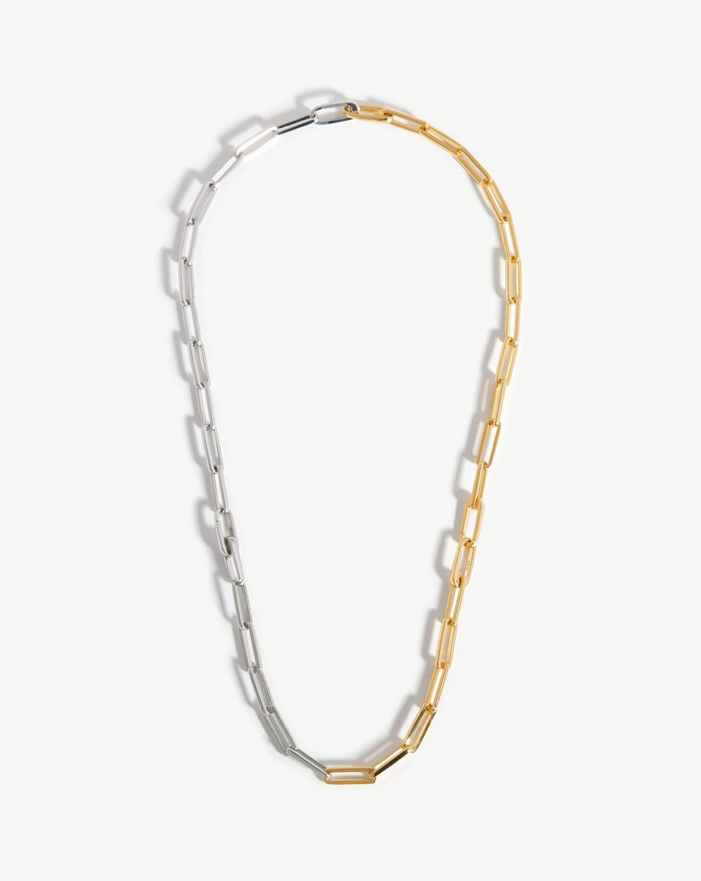 Fused Two Tone Modular Chain Necklace | Mixed Metal