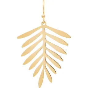 Gold Fern Leaf Earrings