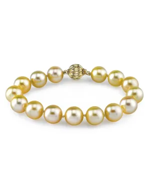 Golden South Sea Pearl Bracelet, 9.0-10.0mm