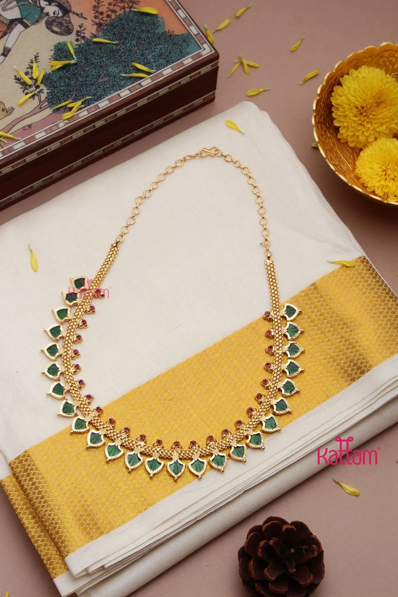 Goldone Kerala Palakka Choker ( No Earrings )