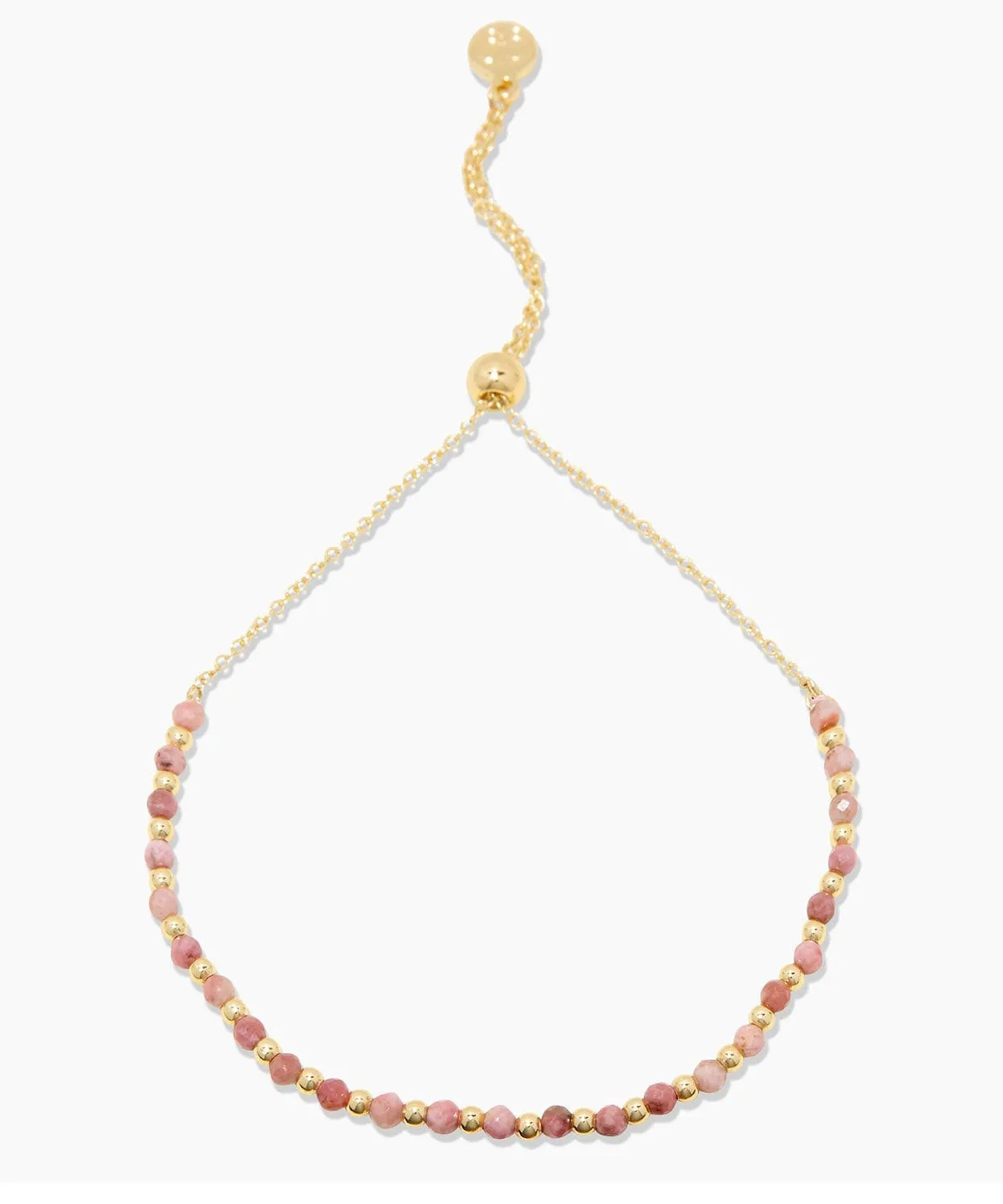 Gorjana Power Gemstone Brooks Bracelet -Gold/Rhodochrosite