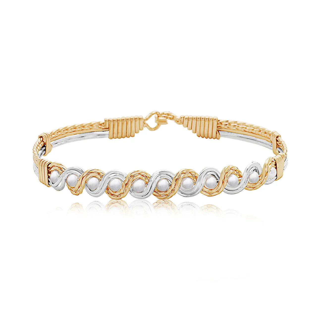 Head Over Heels 14K Gold and Silver Bracelet