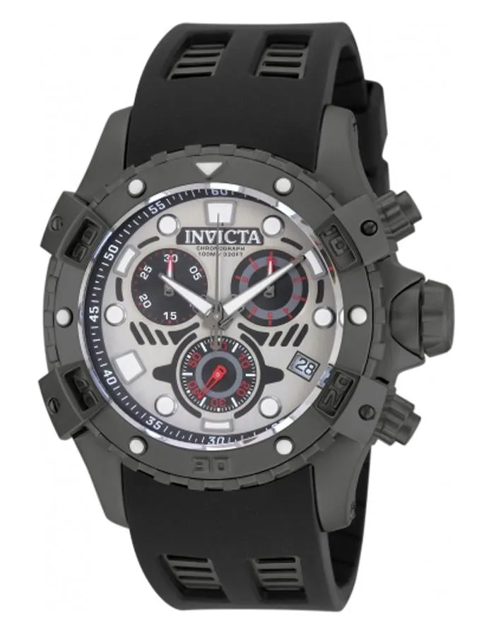 INVICTA Specialty Mens Watch - Gunmetal Tone - Chronograph - Silicone -Gray Dial