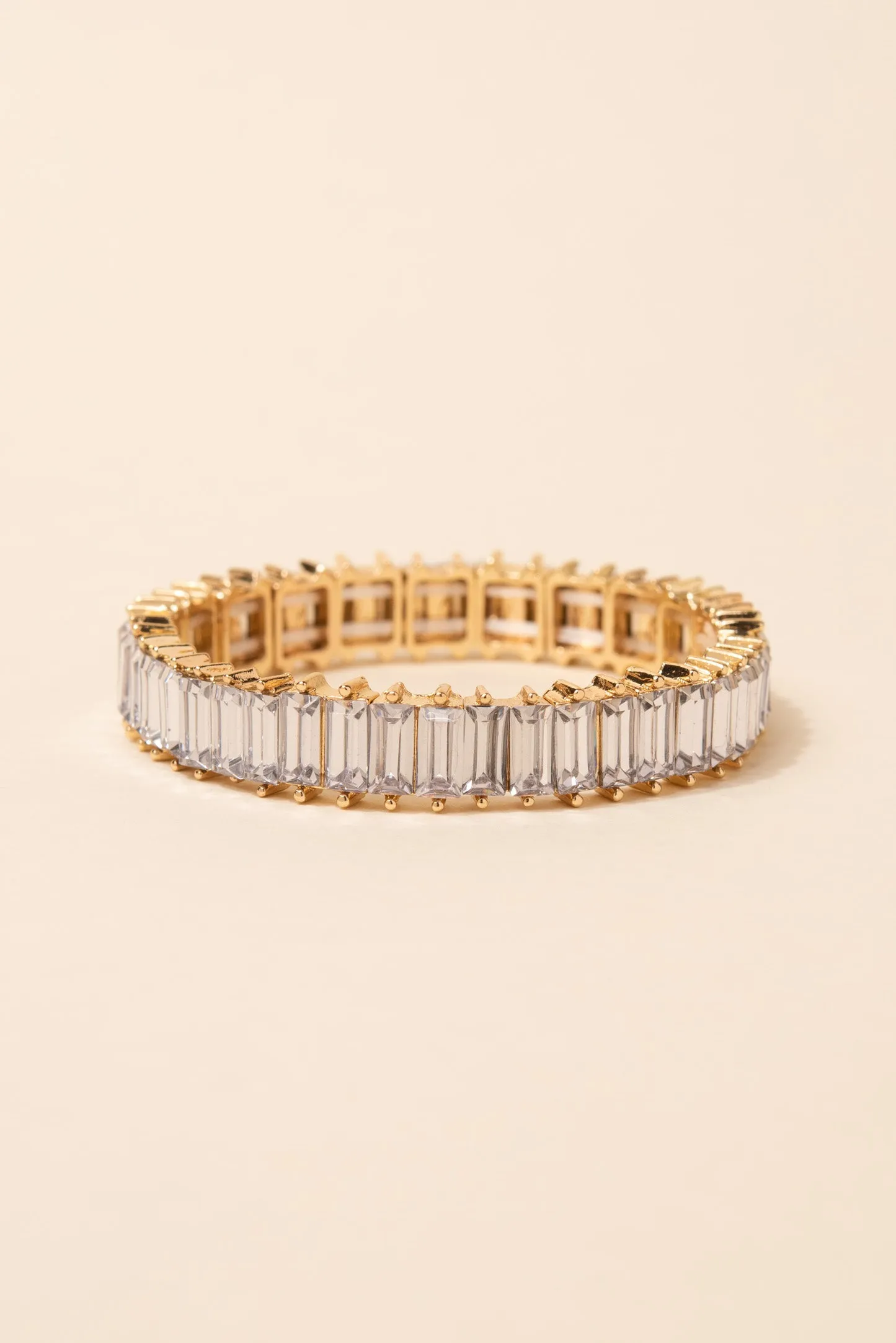 Rhinestone Baguette Stretch Bracelet - Stylish Jessa Edition