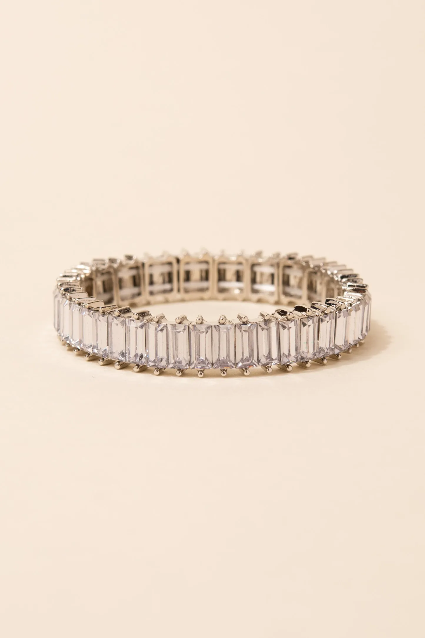 Rhinestone Baguette Stretch Bracelet - Stylish Jessa Edition