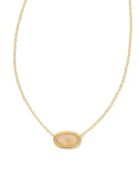 Kendra Scott Elisa Ridge Frame Short Pendant Necklace