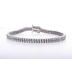 LAB 2ROW DIAMOND TENNIS BRACELET (3.85 CTW.)