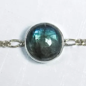 Labradorite Chain Bracelet, Gemstone Bracelet, Handmade Jewelry, Gift