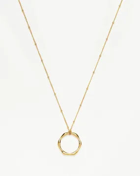 Large Molten Pendant Necklace | 18ct Gold Plated Vermeil