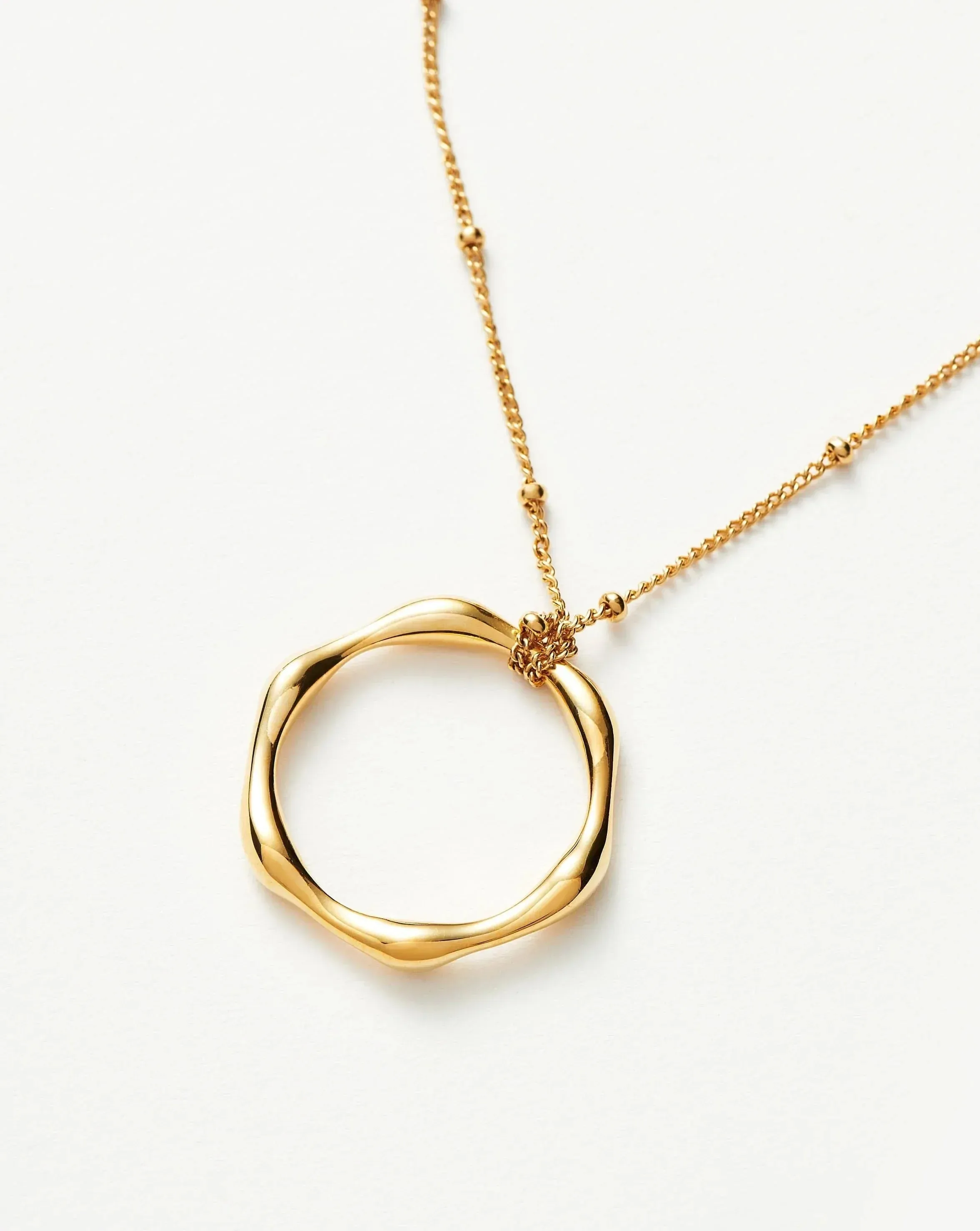 Large Molten Pendant Necklace | 18ct Gold Plated Vermeil