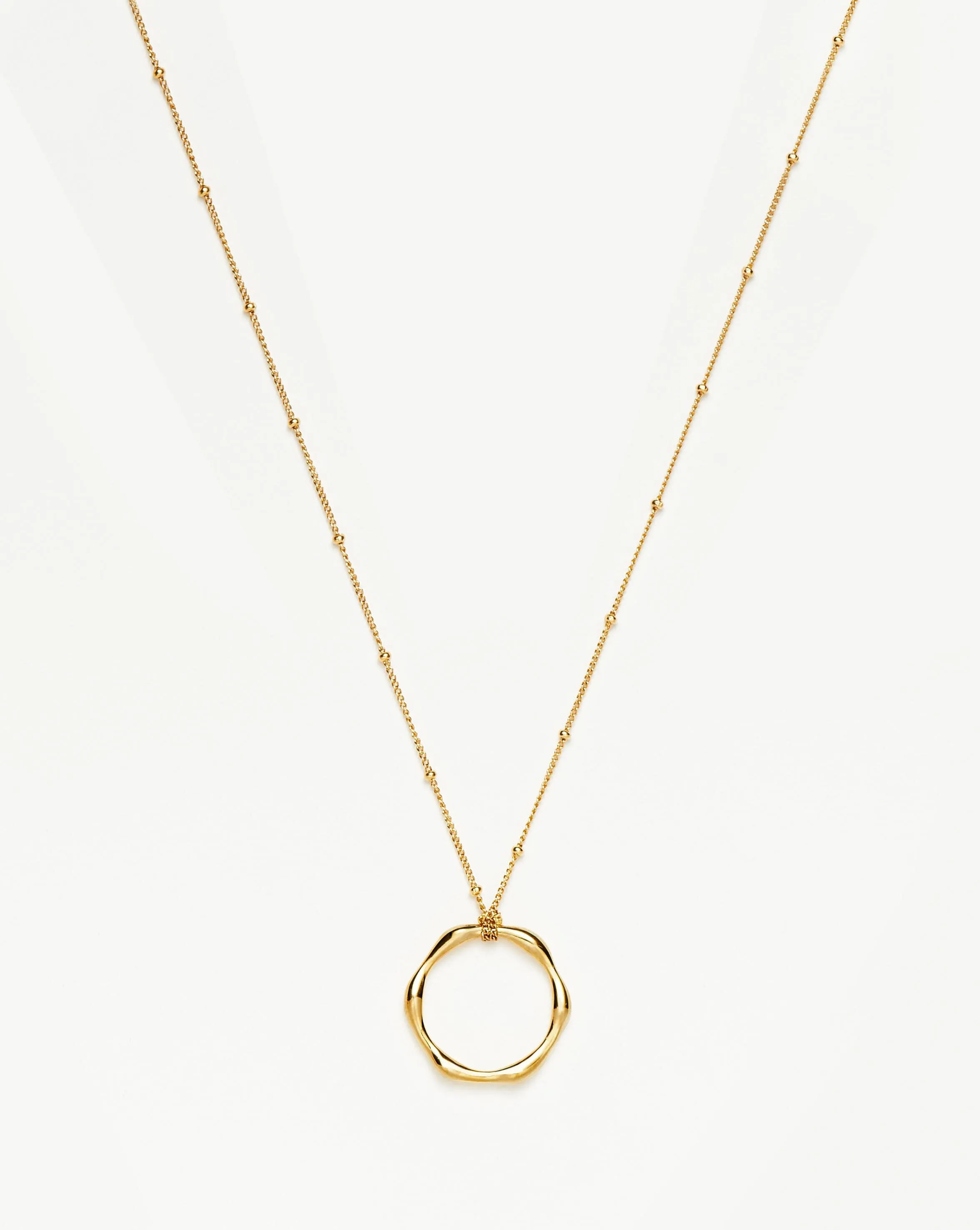 Large Molten Pendant Necklace | 18ct Gold Plated Vermeil