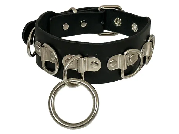 Large O Ring Bondage Choker 1 3/4 Wide