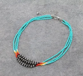 Layered Navajo ball CHOKER