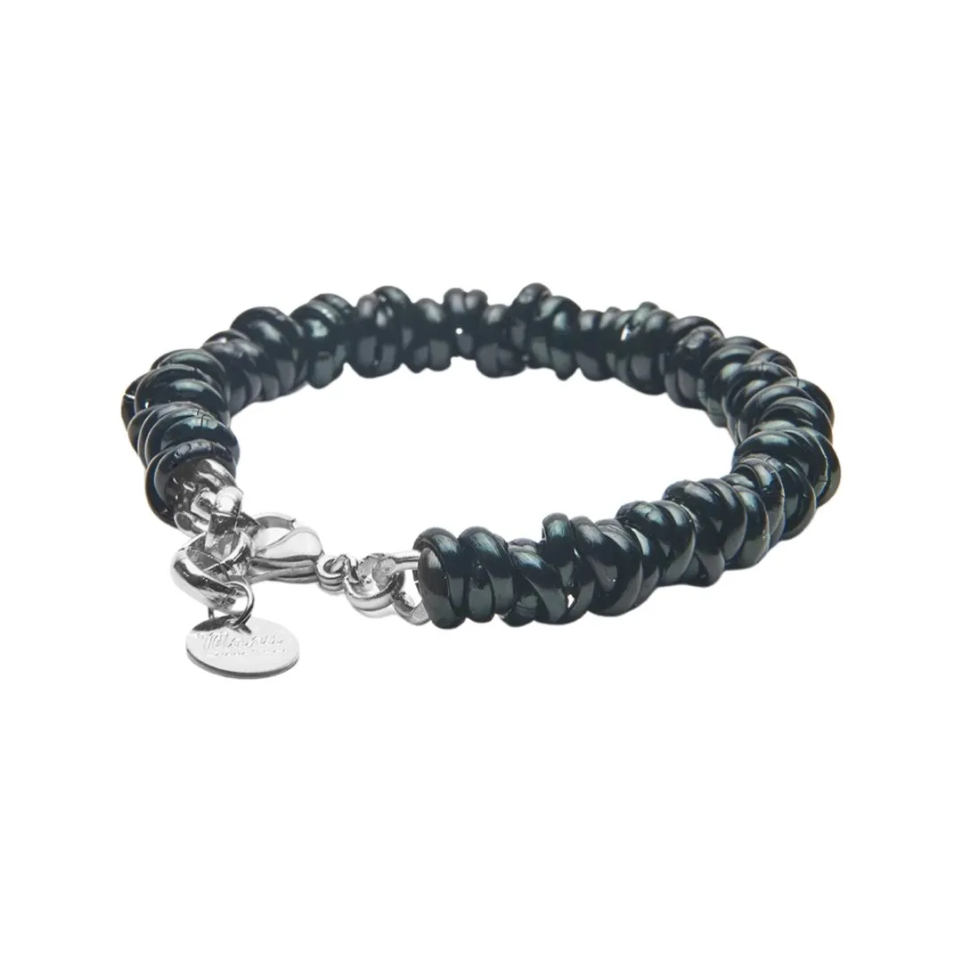 MANU BRACCIALE BLACK RONDELLE