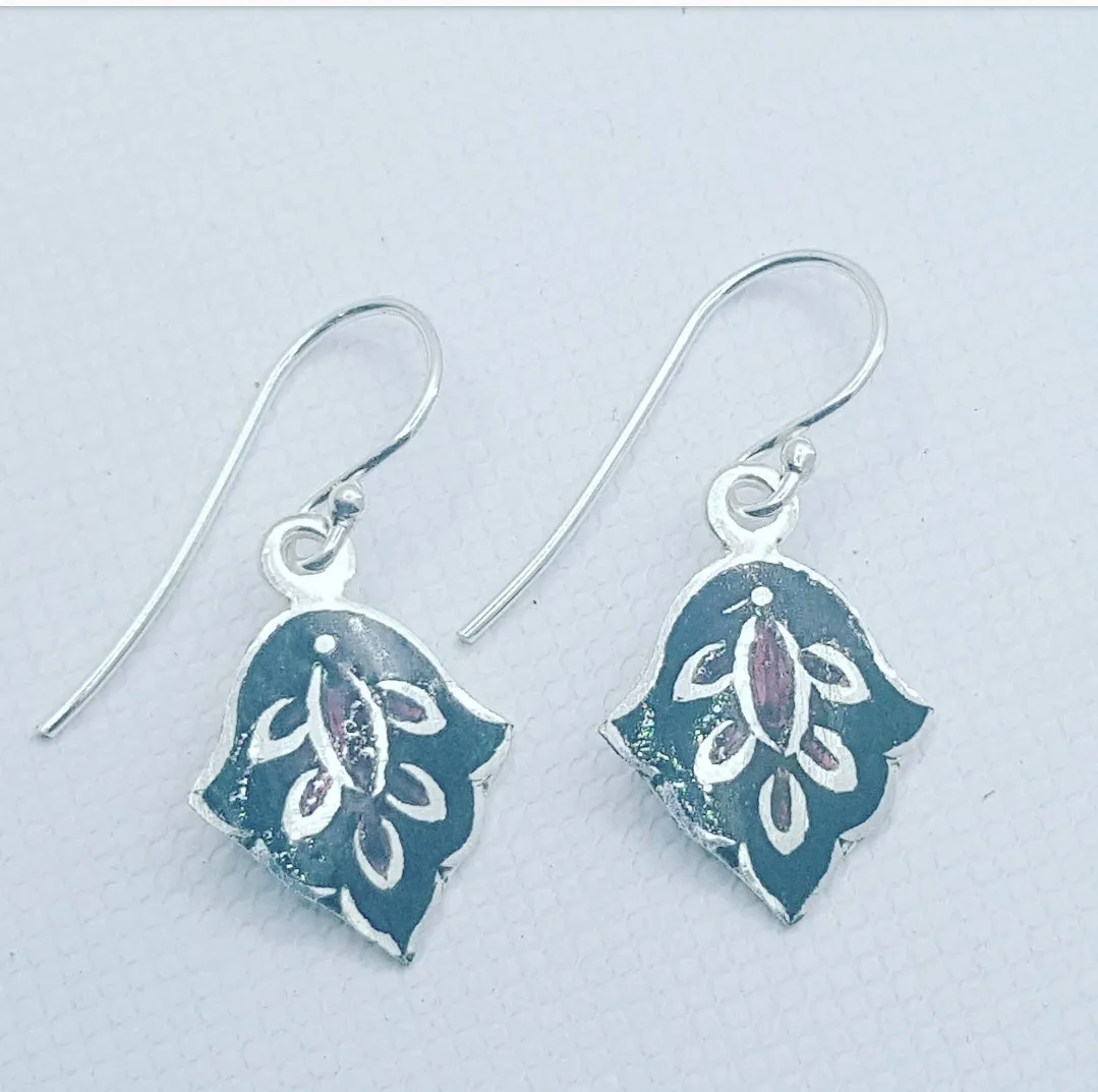 Meenakari enamel drop earrings