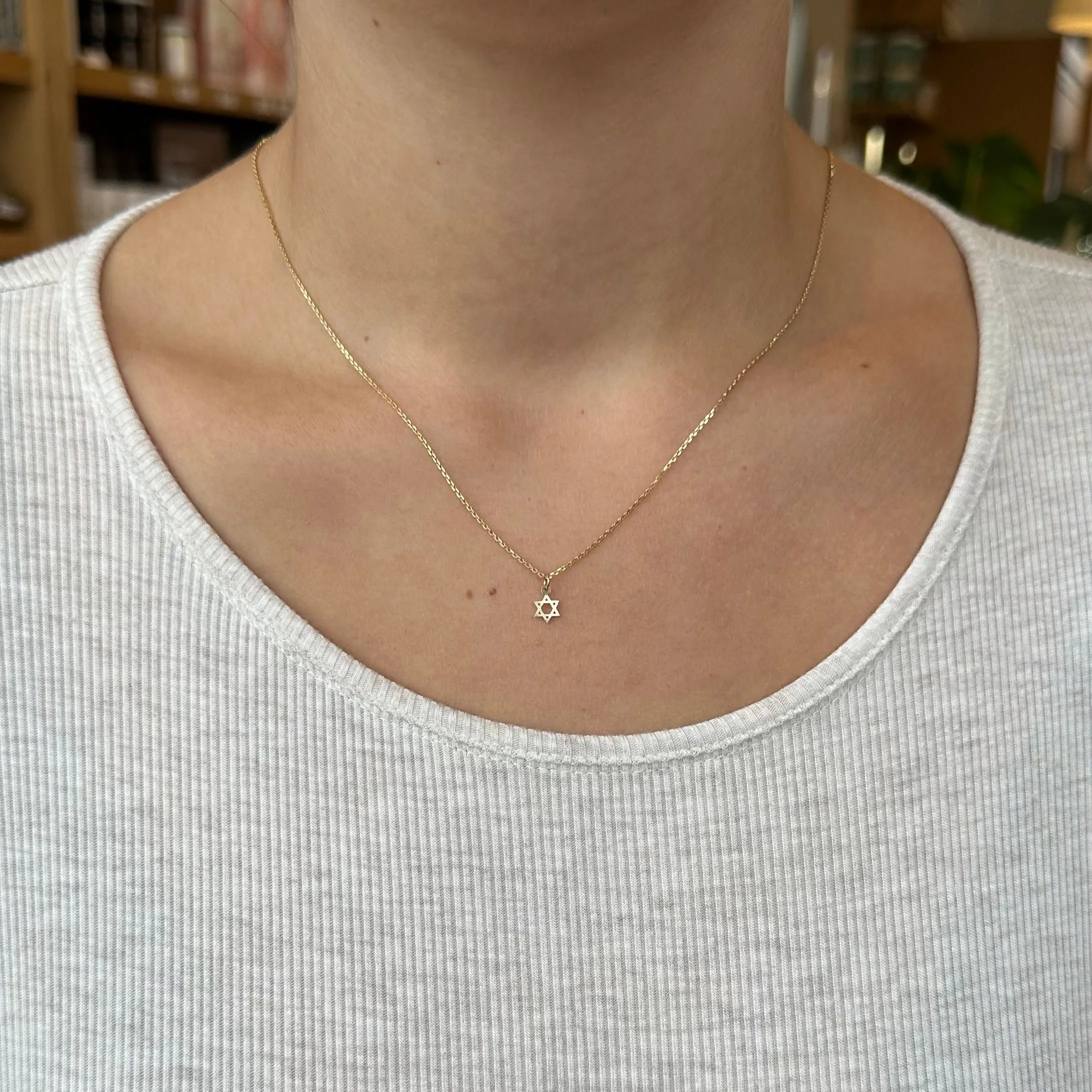 Mini Dainty Magen David Necklace