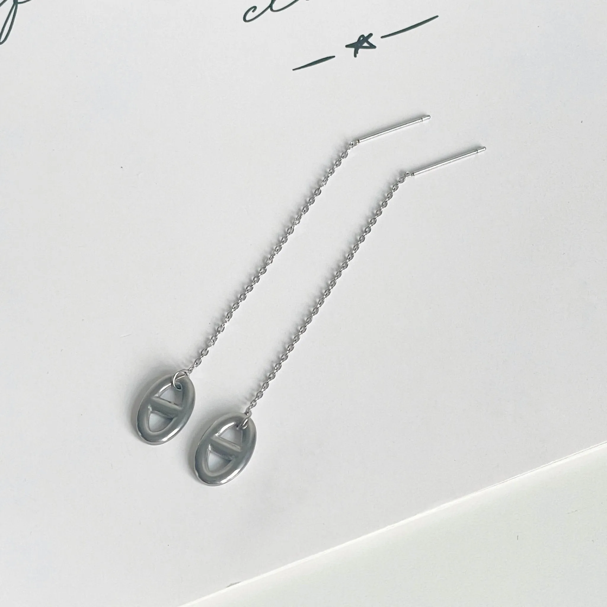 Modern Pendant Long Earring