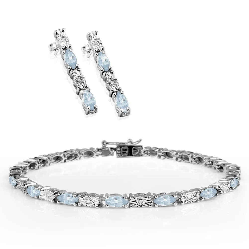 Navette Blue Topaz Collection Set